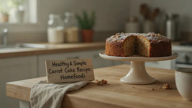 Healthy & Simple Carrot Cake Recipe: Homefoodi